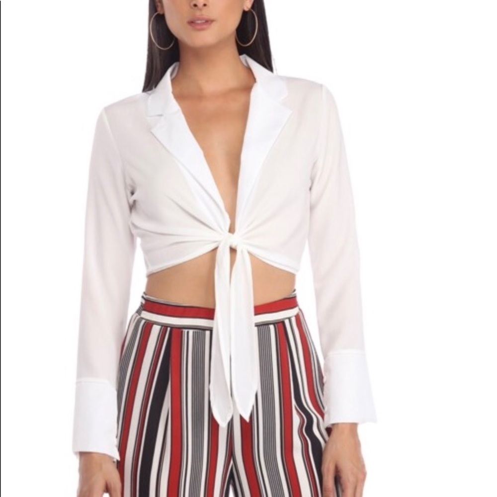 Tie front top